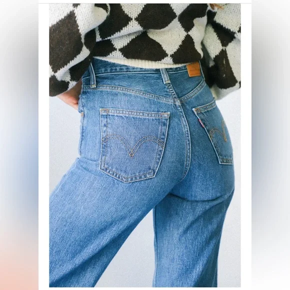 Levi's RIBCAGE WIDE LEG H223 I'M NEVER WRONG sz 25W*32L NWT - Picture 5 of 13